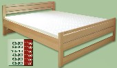dvoulkov postel CLASSIC 115 z masivu buk