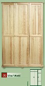 dřevěná šatní skříň CLASSIC 5 z masivu borovice