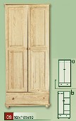 dřevěná šatní skříň CLASSIC 9a z masivu borovice