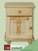 dřevěný noční stolek CLASSIC 130 z masivu borovice
