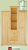 dřevěná šatní skříň CLASSIC 18 z masivu borovice
