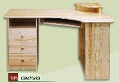 rohový psací stůl CLASSIC 185 z masivu borovice
