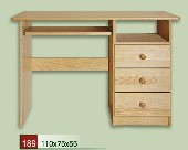 dřevěný psací stůl CLASSIC 189 z masivu borovice