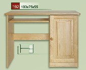 dřevěný psací stůl CLASSIC 192 z masivu borovice