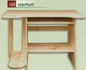 dřevěný počítačový stůl CLASSIC 195 z masivu borovice
