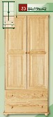 dřevěná vitrína CLASSIC 33 z masivu borovice